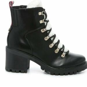 Tommy Hilfiger Women's Black Leather Ankle Boots